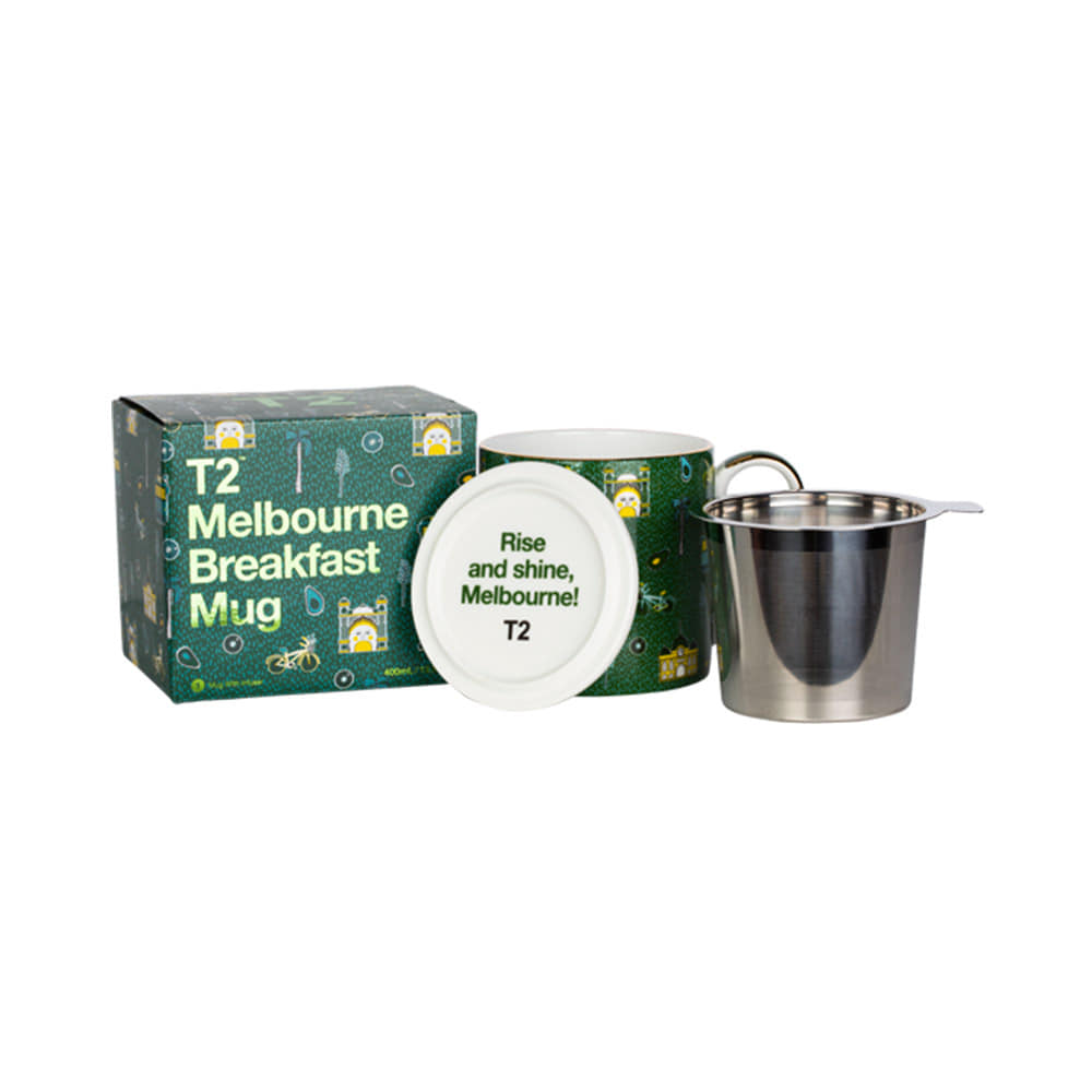 T2 멜버른 블랙퍼스트 머그&amp;인퓨저 / Iconic Melbourne Breakfast Mug with Infuser